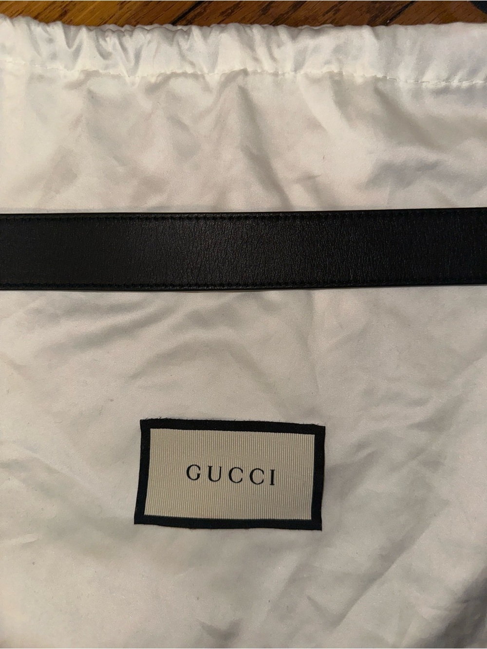 Gucci Marmont Black Leather Belt with Gold Interlocking GG Buckle - Picture 9 of 16